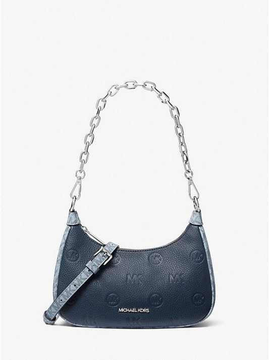 Cora Medium Logo Embossed Shoulder Bag