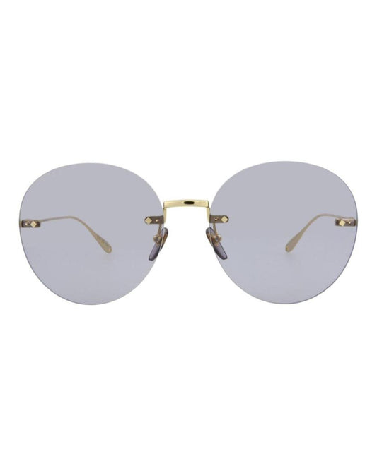 Round-Frame Metal Sunglasses