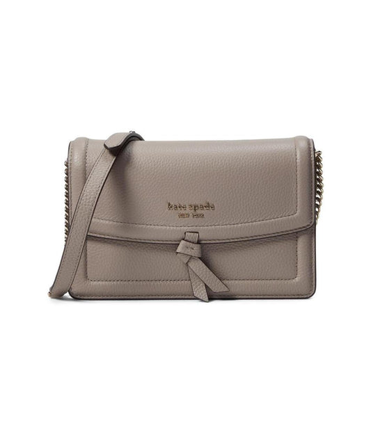 Knott Pebbled Leather Flap Crossbody