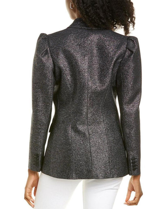 Michael Kors Collection Metallic Wool-Blend Blazer