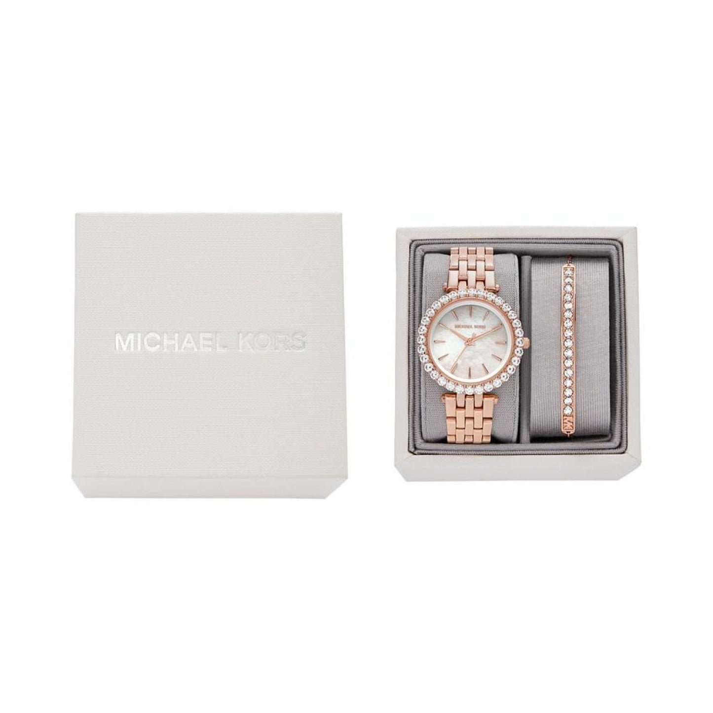 Women's Darci Three-Hand Rose Gold-Tone Stainless Steel Watch 34mm and Bracelet Set, 2 Pieces