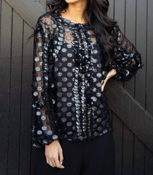 Bennett Blouse In Disco Dot