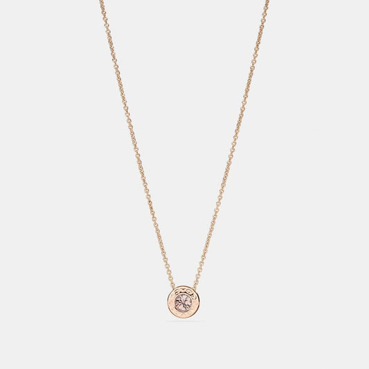 Coach Outlet Open Circle Stone Strand Necklace