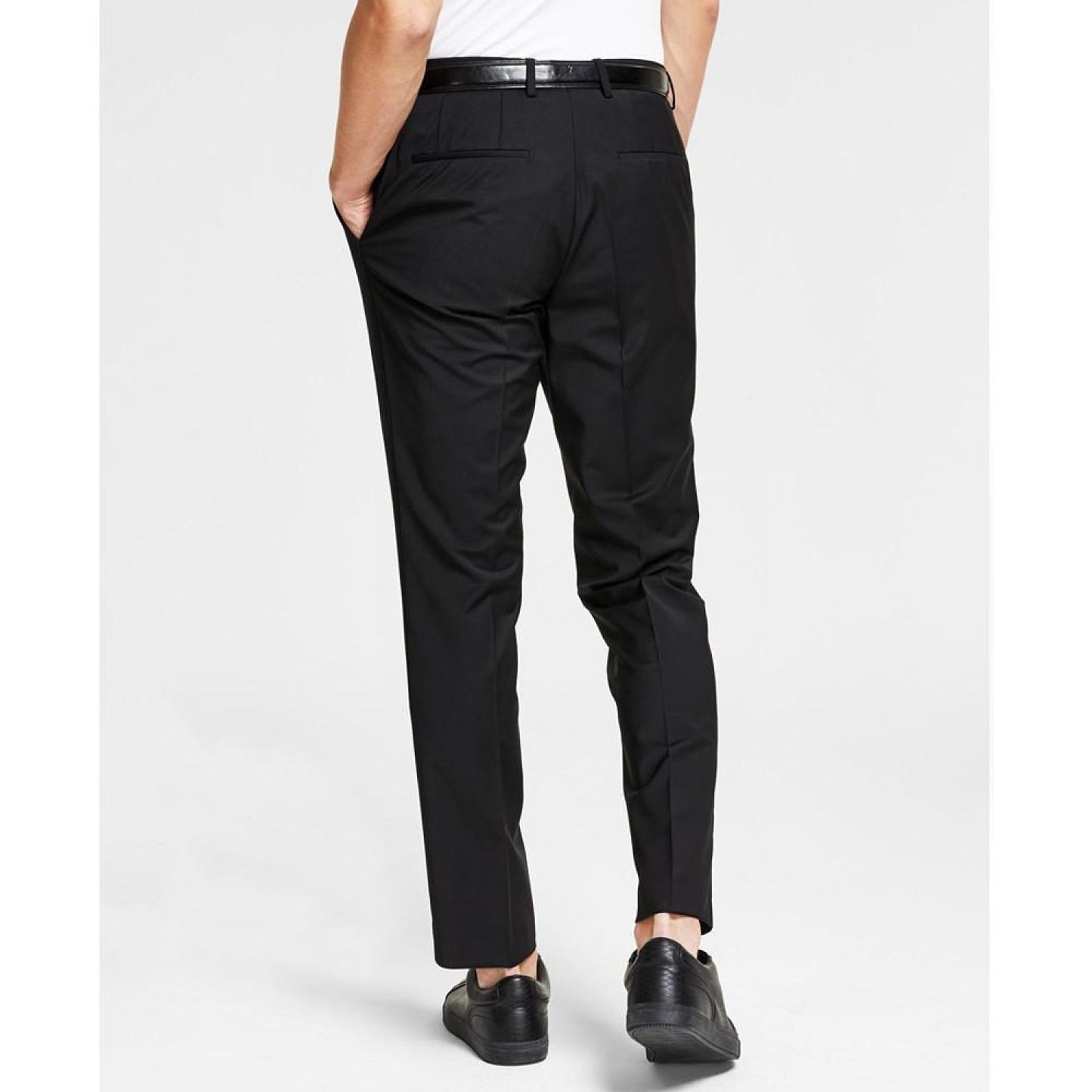 Men's Slim-Fit Superflex Stretch Solid Suit Pants