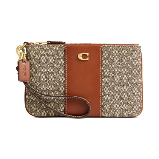 Signature Jacquard Small Wristlet