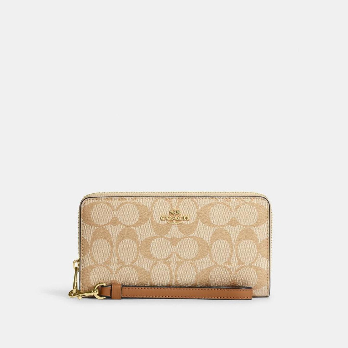 Coach Outlet Long Zip Around Wallet In Signature Canvas