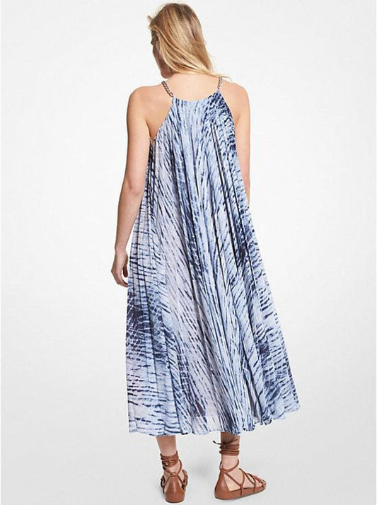 Tie Dye Georgette Halter Dress