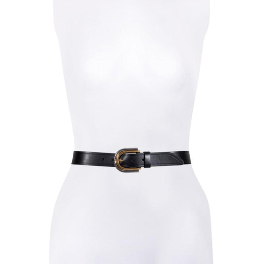 Women's Double-Buckle Leather Belt