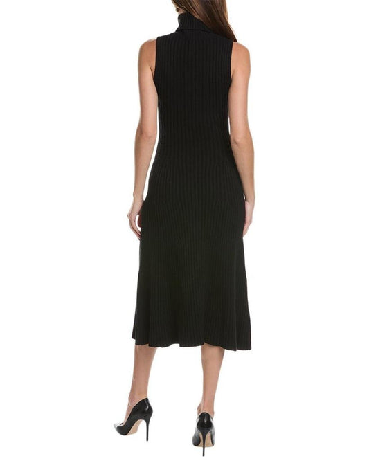 Michael Kors Collection Ribbed Sleeveless Cashmere Flare Dress