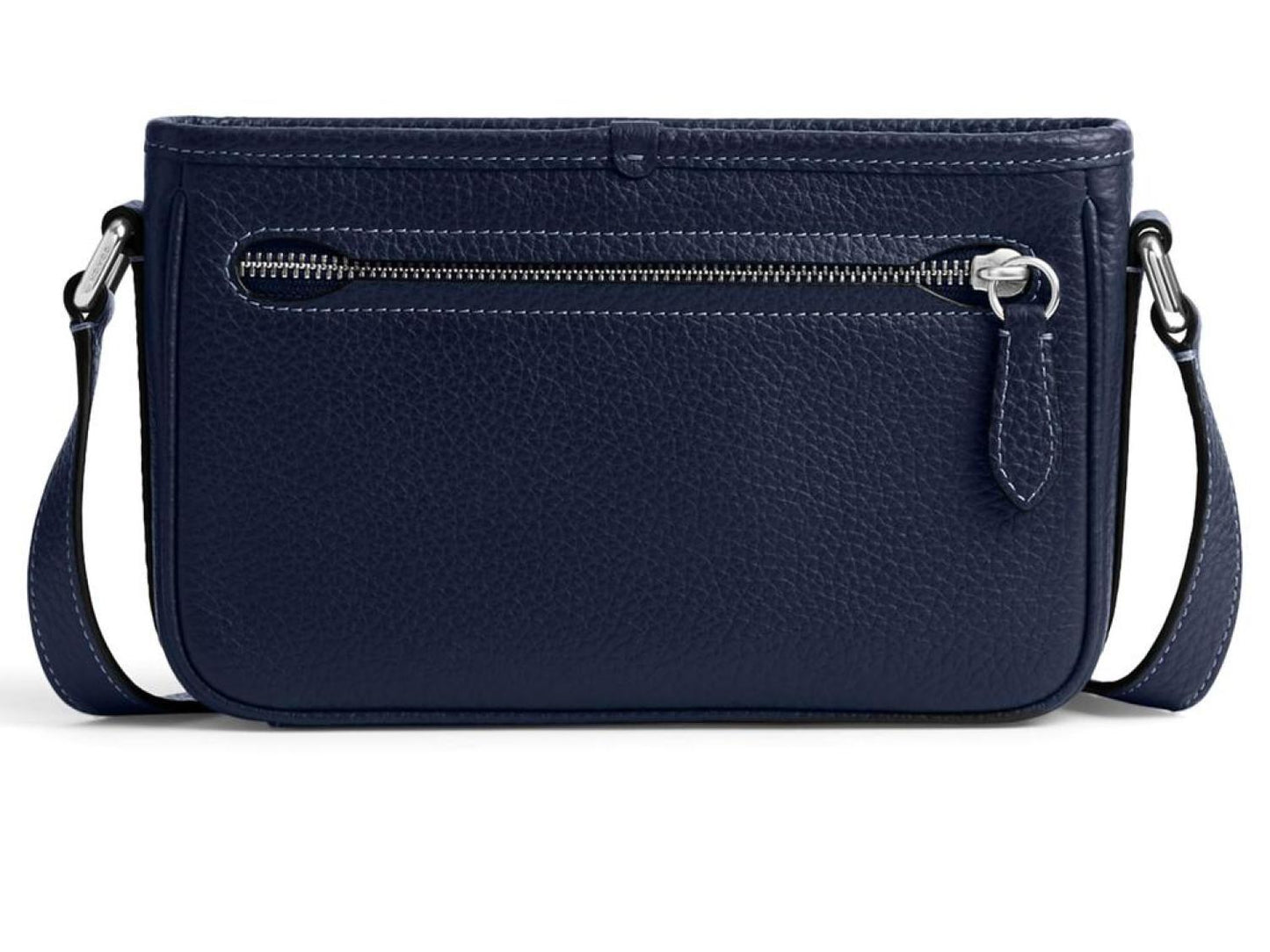 Beck Slim File Bag Crossbody in Pebble Leather