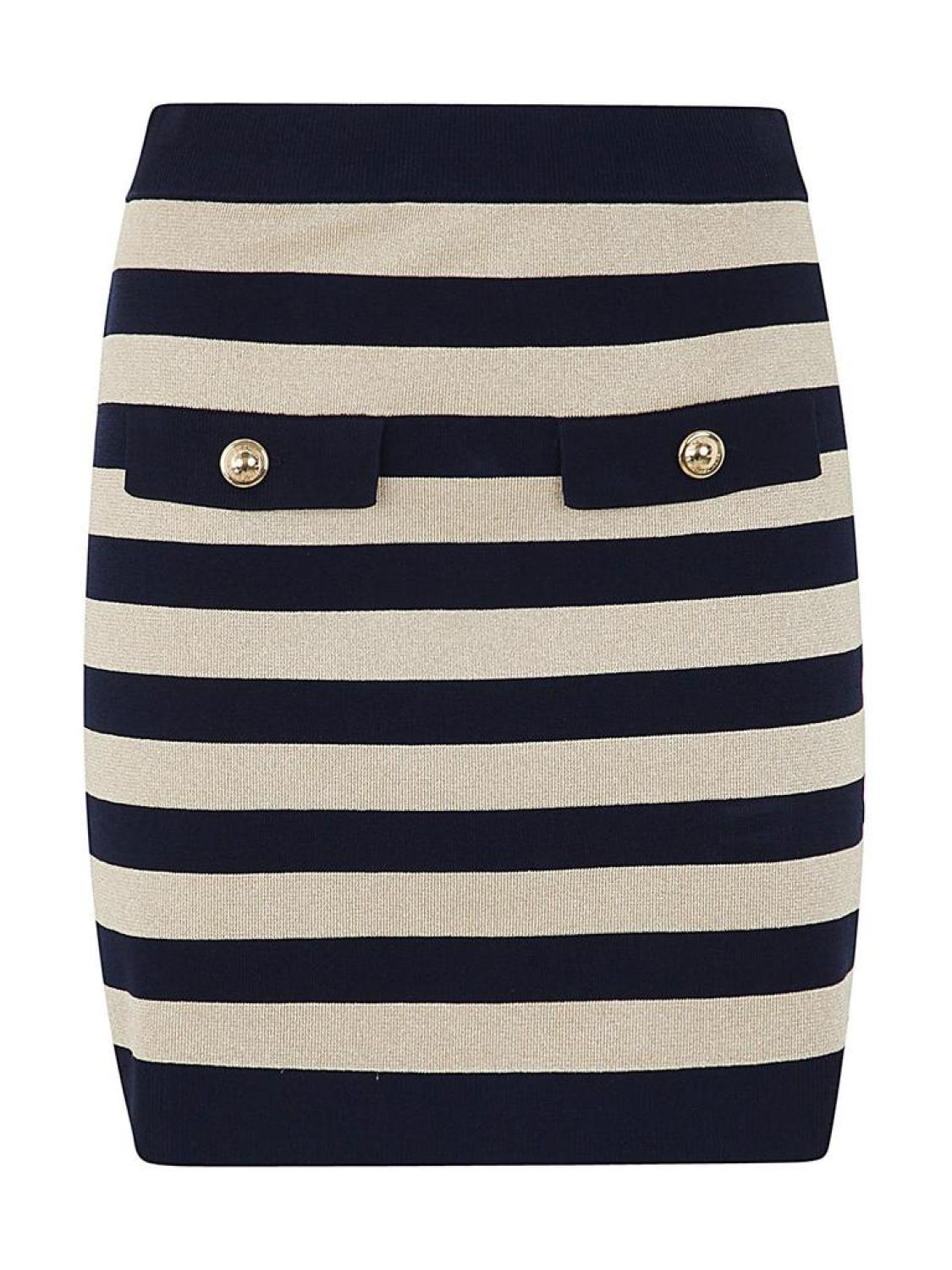 Michael Michael Kors Striped Knitted Mini Skirt