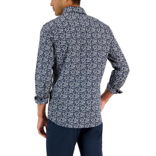 Men's Field Slim-Fit Stretch Floral-Print Button-Down Shirt