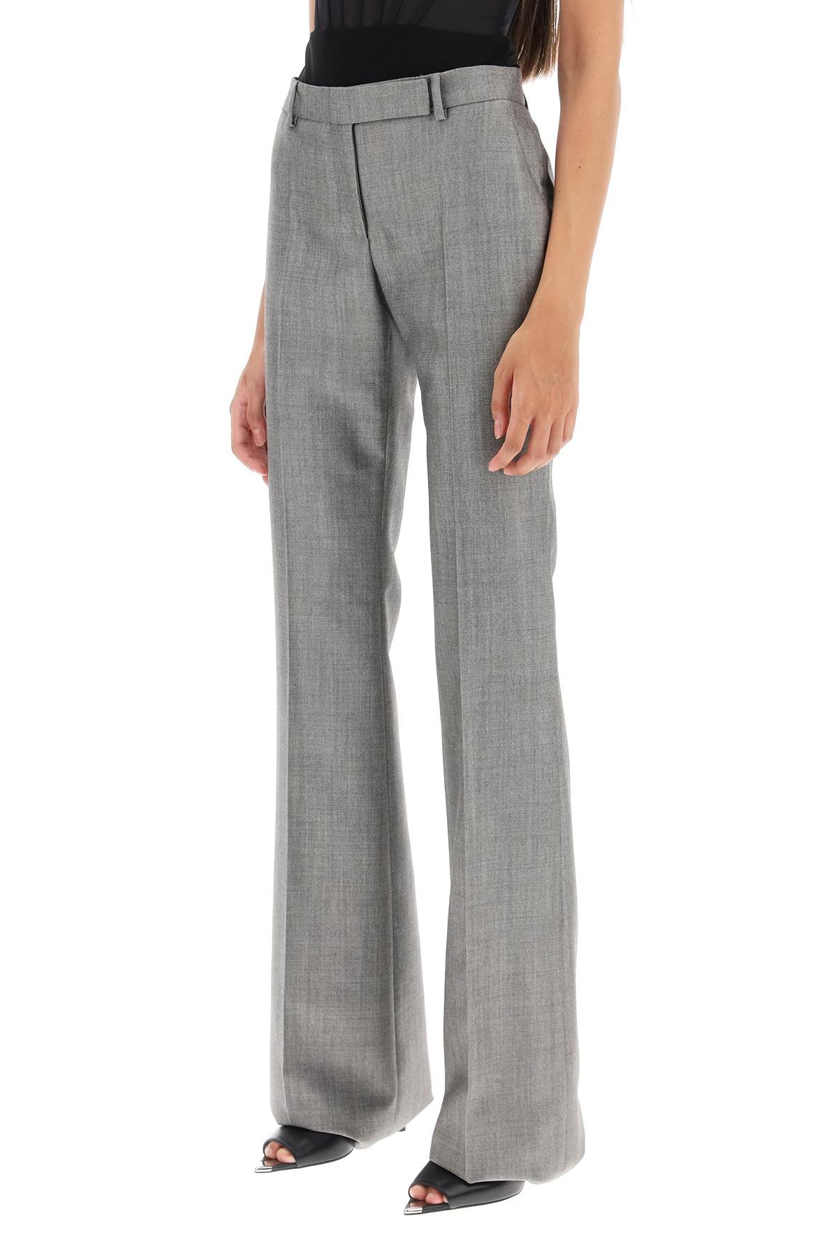 Alexander mcqueen salt and pepper bootcut trousers