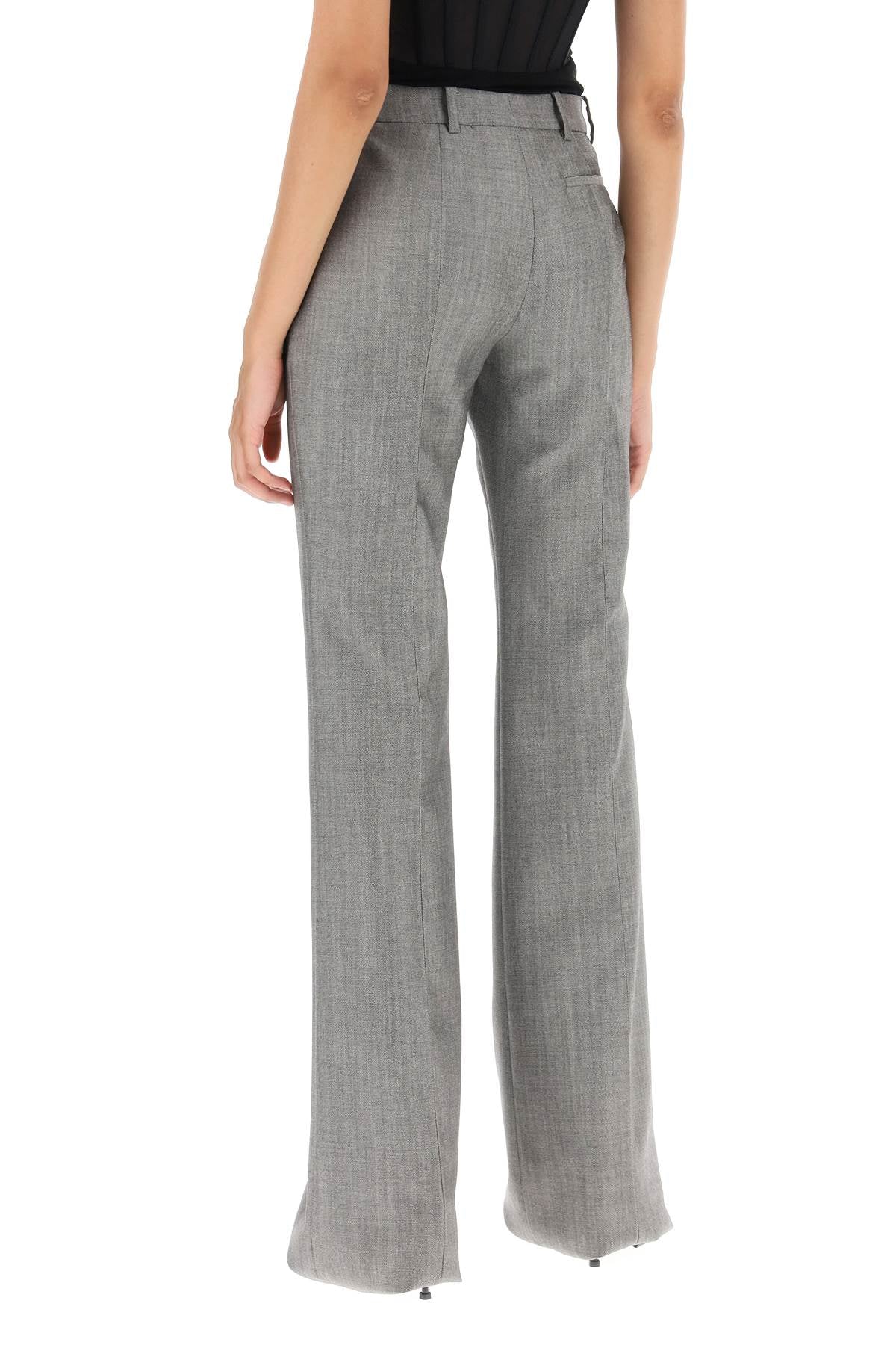 Alexander mcqueen salt and pepper bootcut trousers