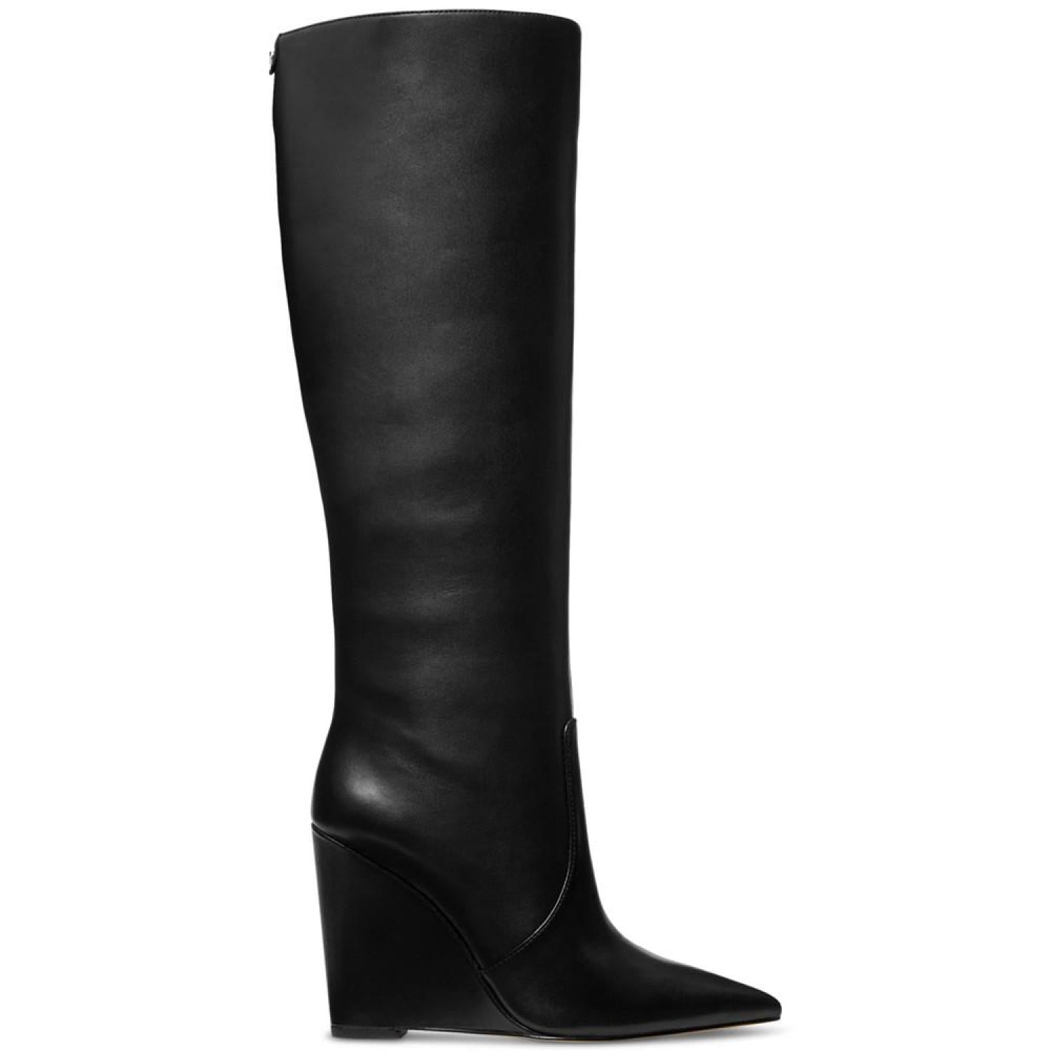 Black wedge dress on sale boots