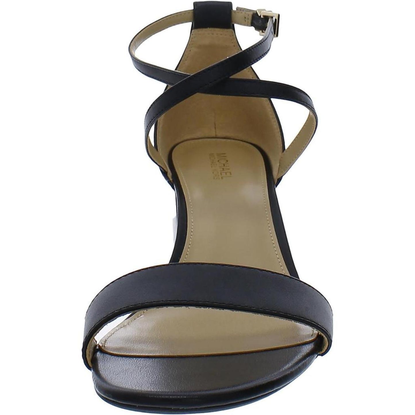 Womens Leather Open Toe Ankle Strap