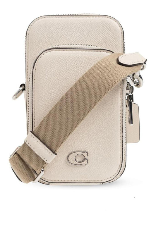 Coach Logo Detailed Zipped Shoulder Bag