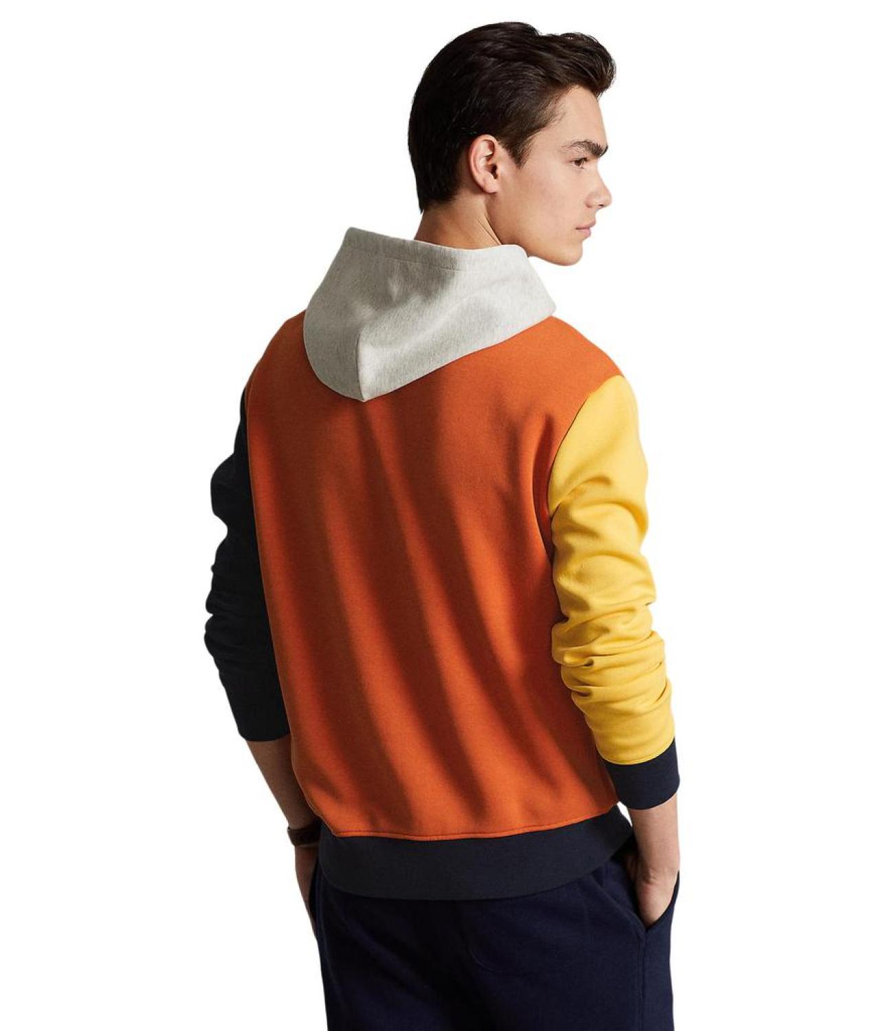 Color-Blocked Double Knit Hoodie