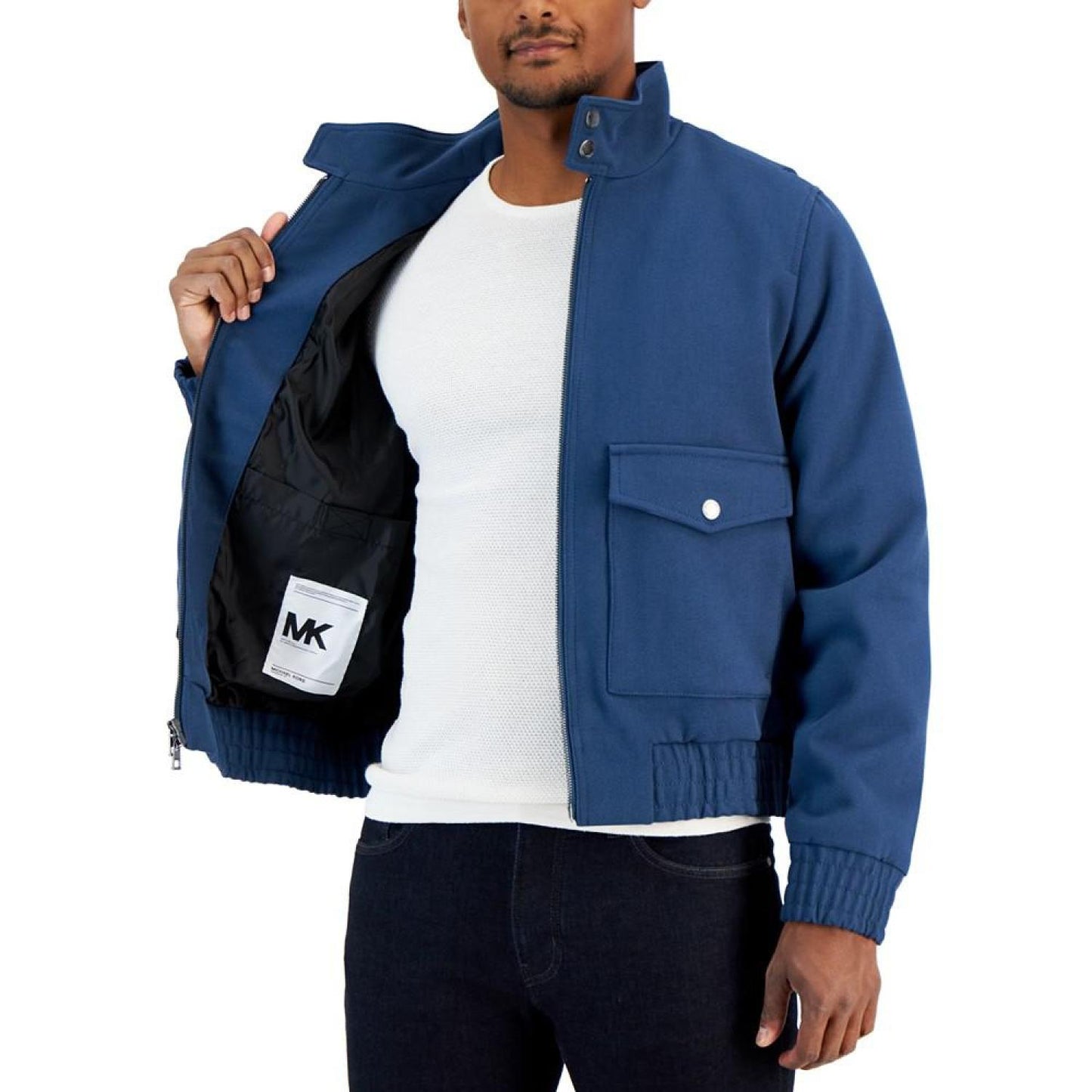 Men's Barracuda Zip-Front Twill Bomber Jacket