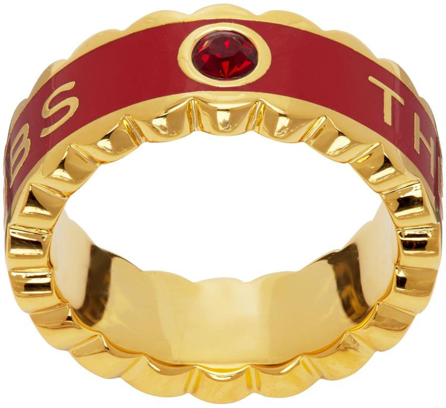 Gold & Red 'The Medallion' Ring