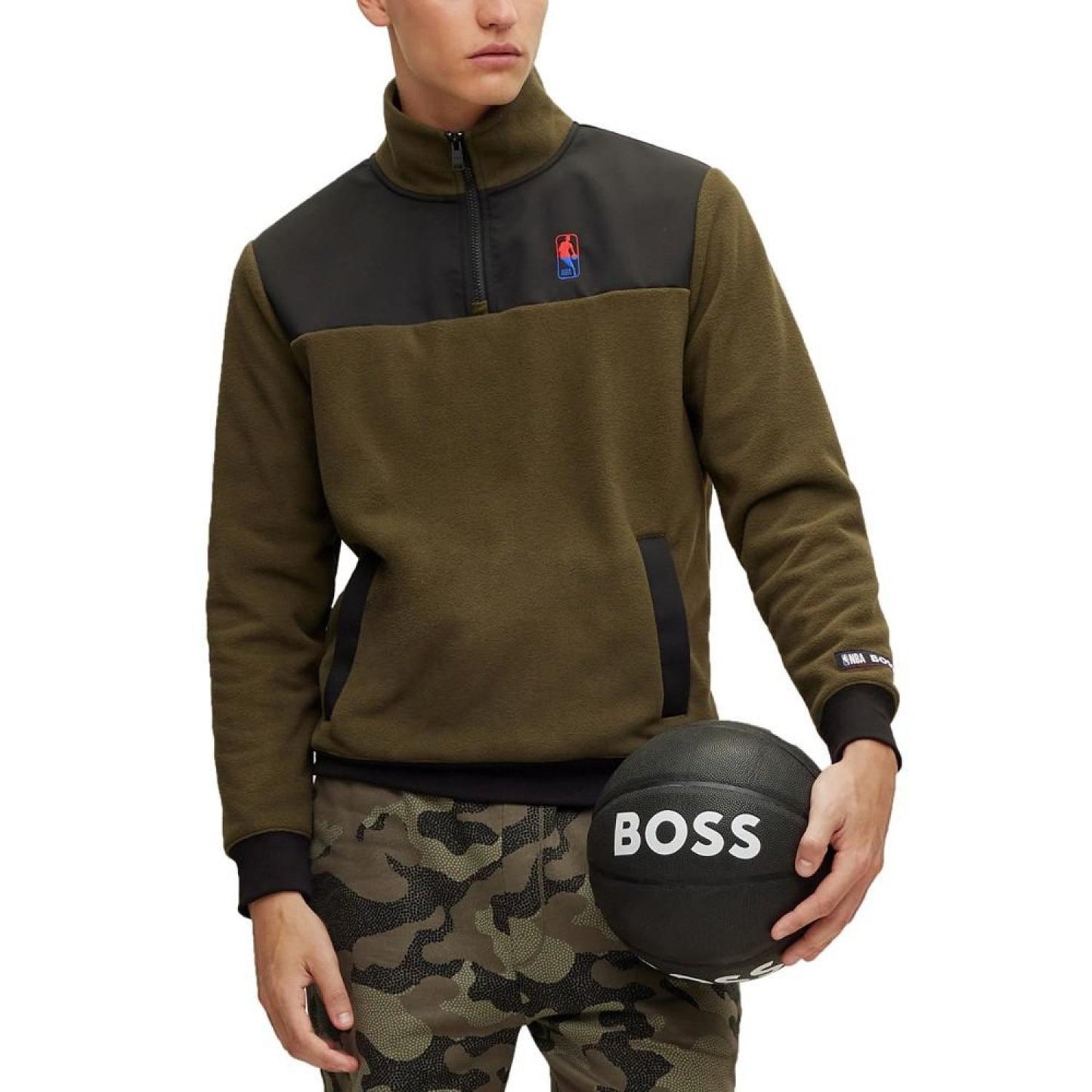 Men's Boss NBA Zip-Neck Sweatshirt