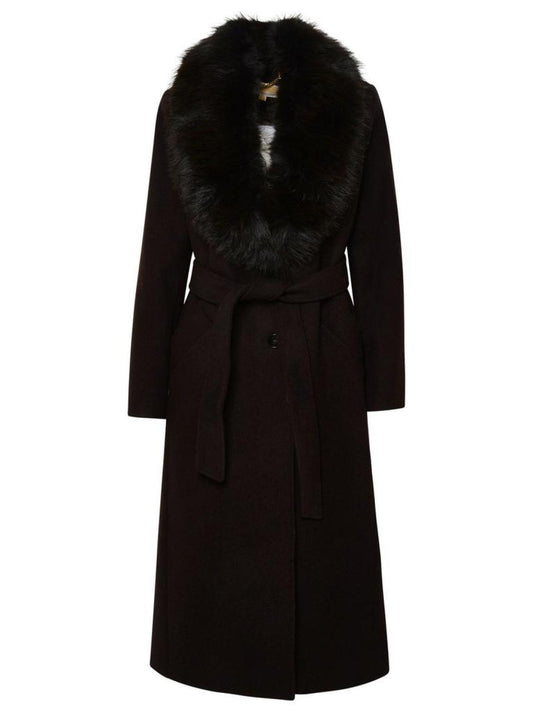 Michael Michael Kors Faux Fur Trim Coat