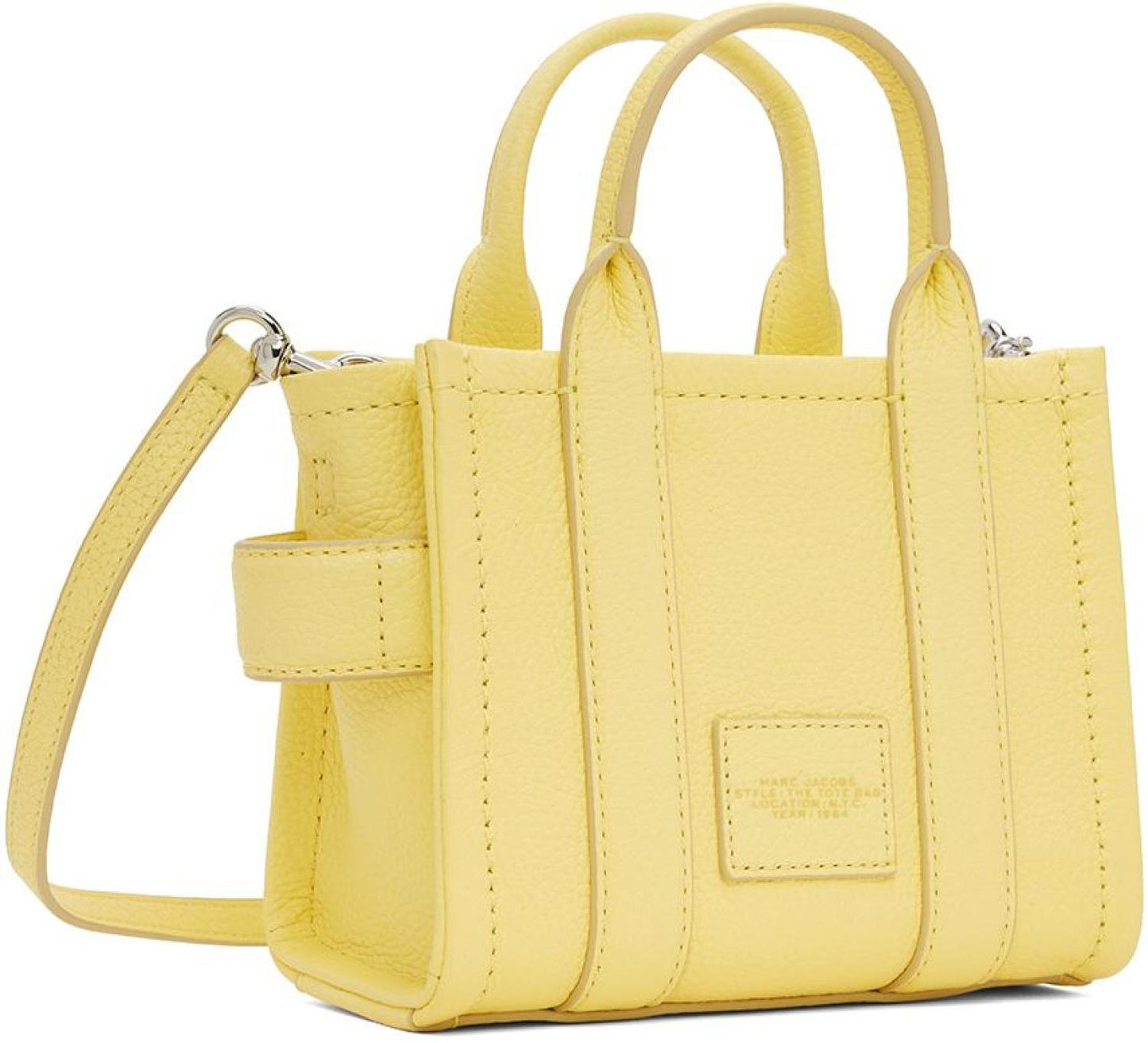 Yellow 'The Leather Mini Tote Bag' Tote