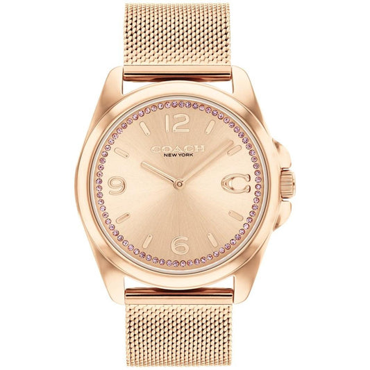 Women's Greyson Quartz Carnation Gold-Tone Stainless Steel Mesh Bracelet Watch 36mm