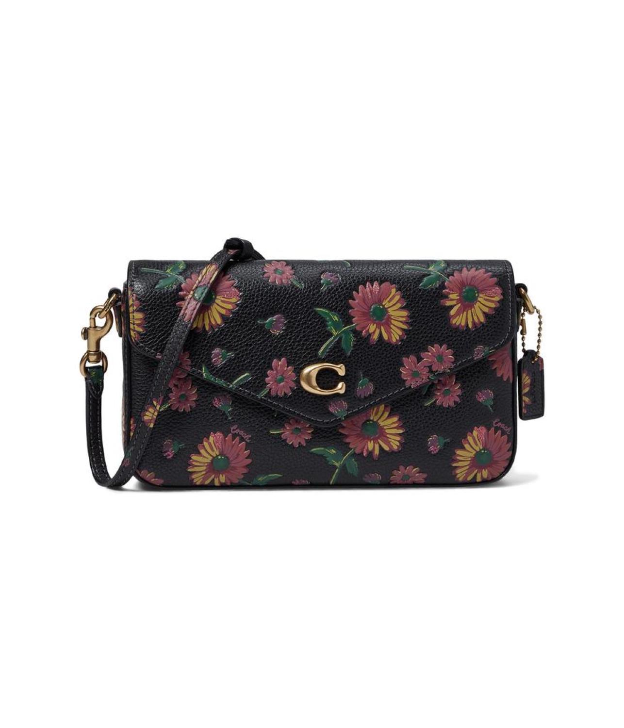 Floral Printed Leather Wyn Crossbody