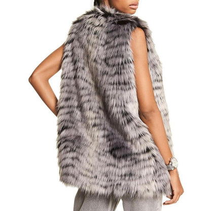 Womens Faux Fur Long Vest