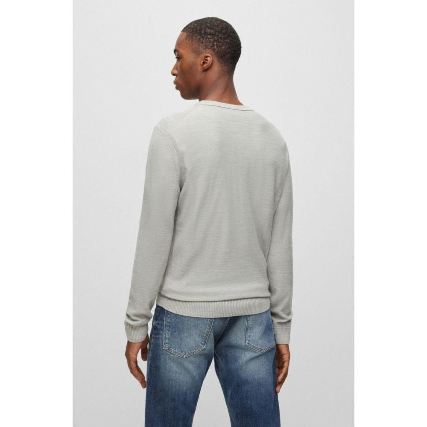 Wool-blend regular-fit sweater with logo detail