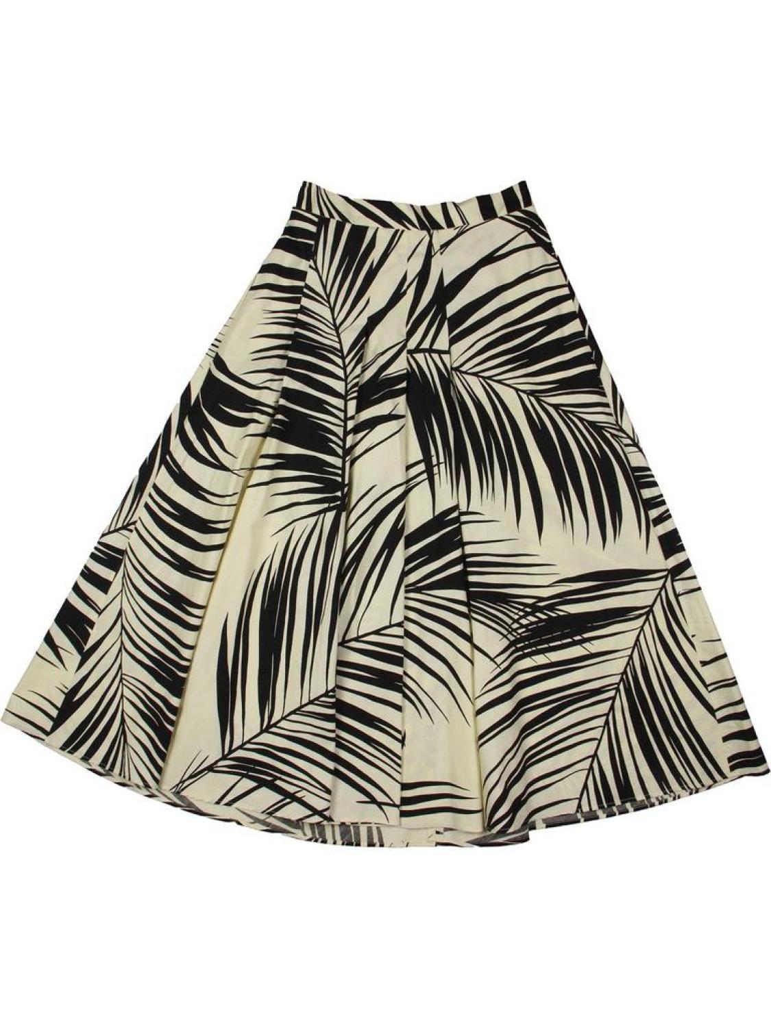 Panaro Womens Printed Pleated A-Line Skirt