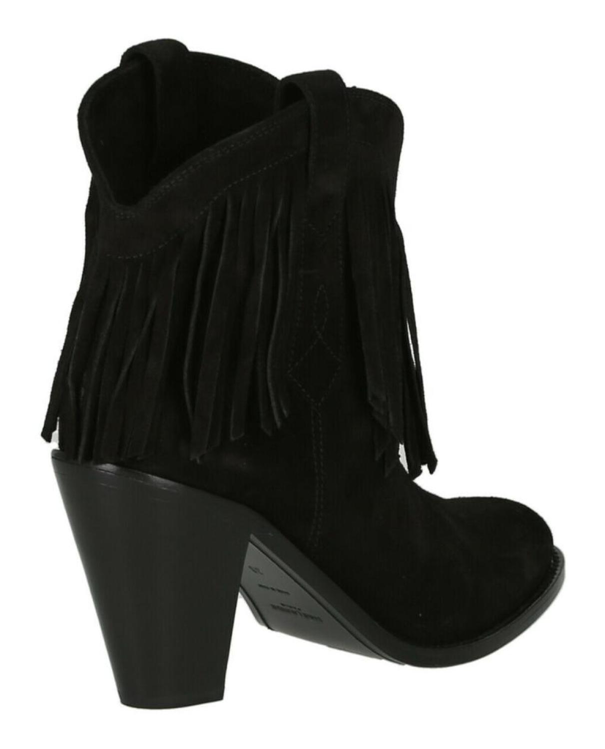 Western Fringed Ankle Boots