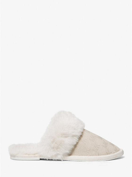 Tula Logo Jacquard and Faux Fur Slipper