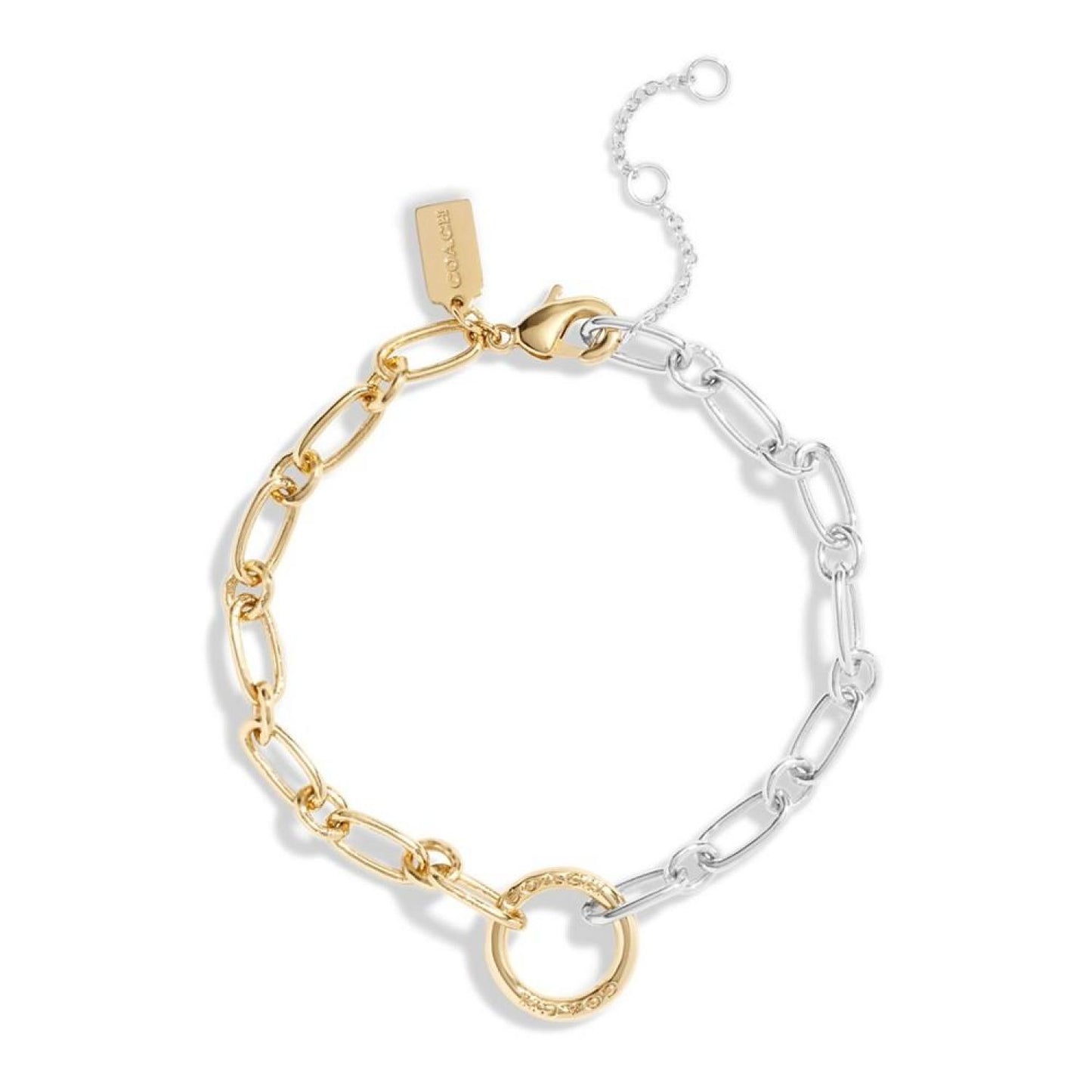 Two-Tone Signature Logo Charm Starter Bracelet