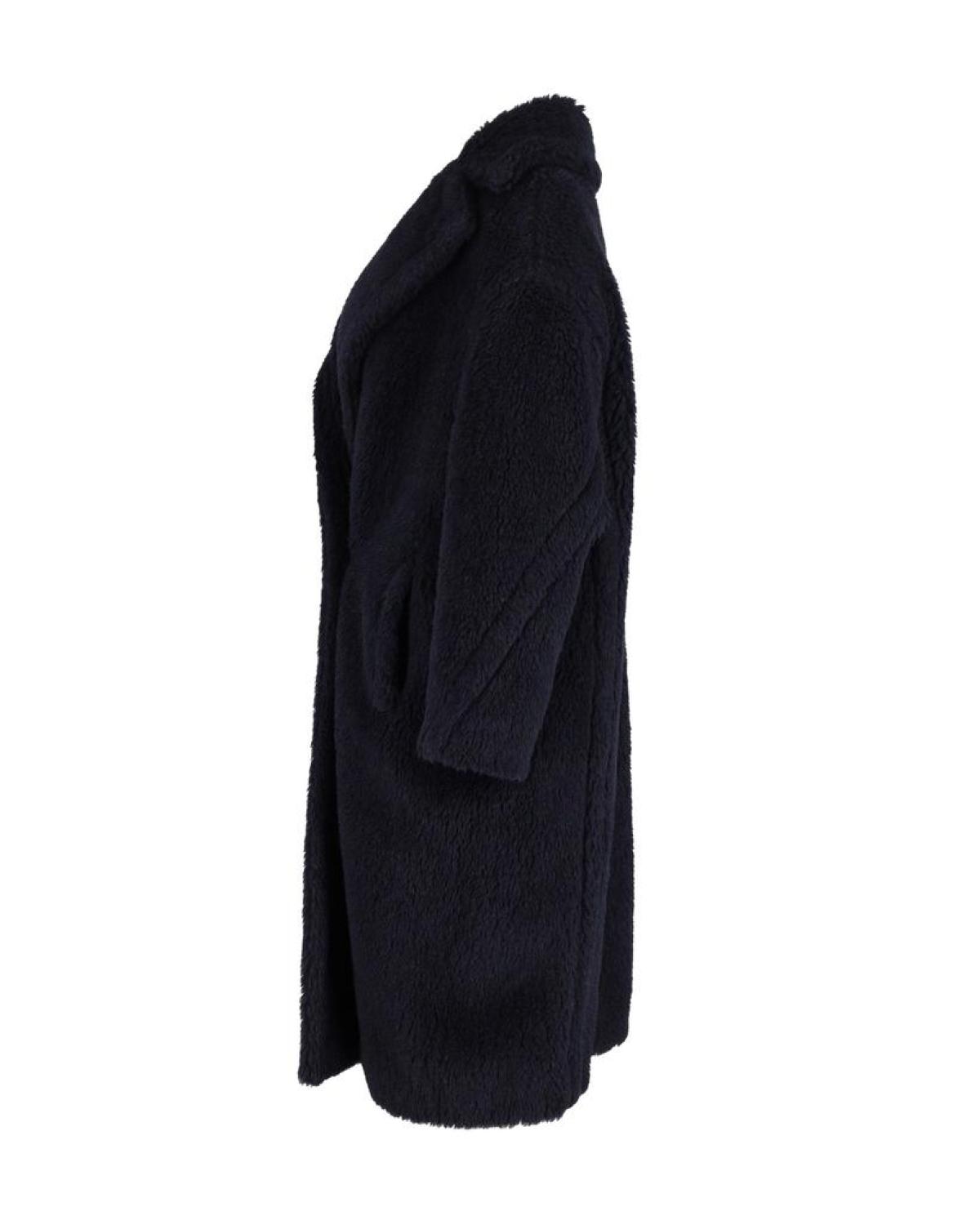 Max Mara Tedgirl Teddy Coat in Navy Blue Alpaca