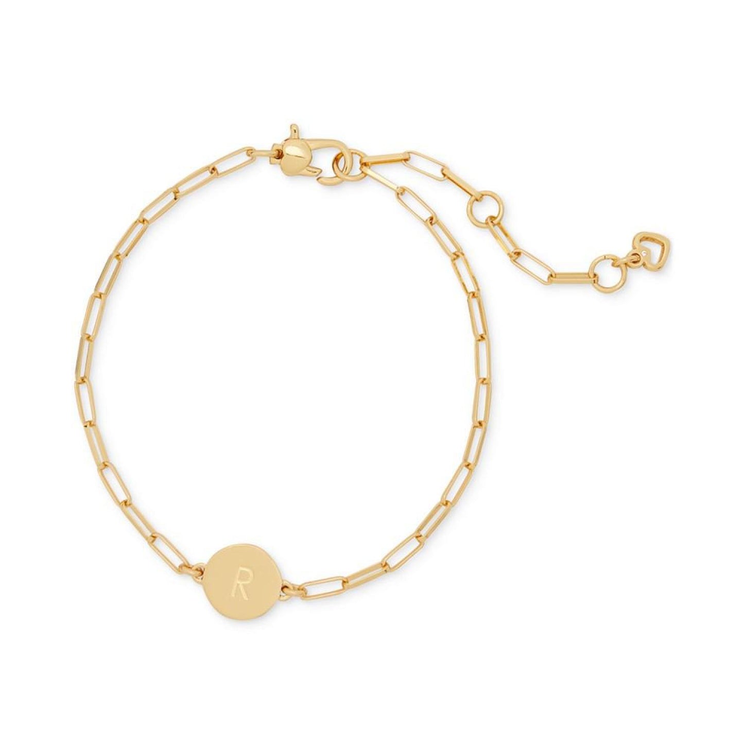 Gold-Tone Initial A Chain Link Bracelet