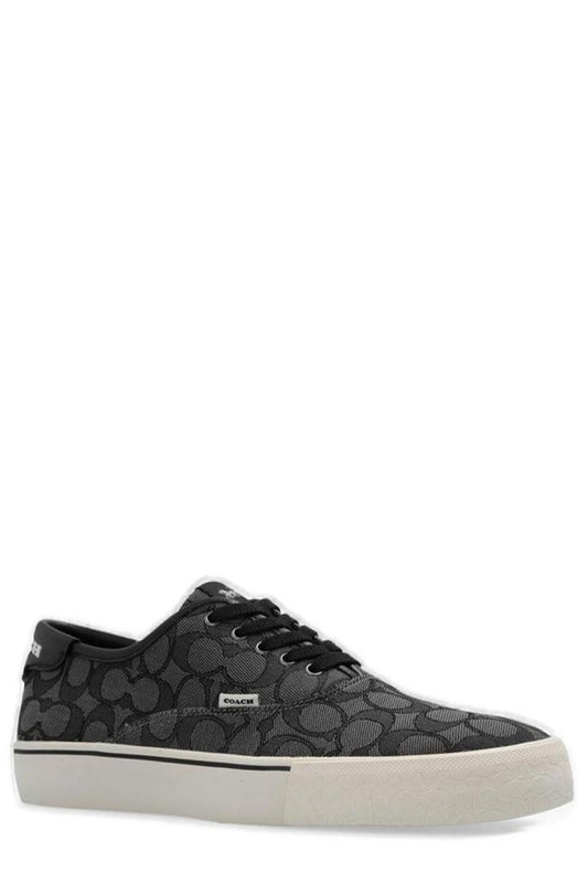 Coach Skate Signature Jacquard Lace-Up Sneakers