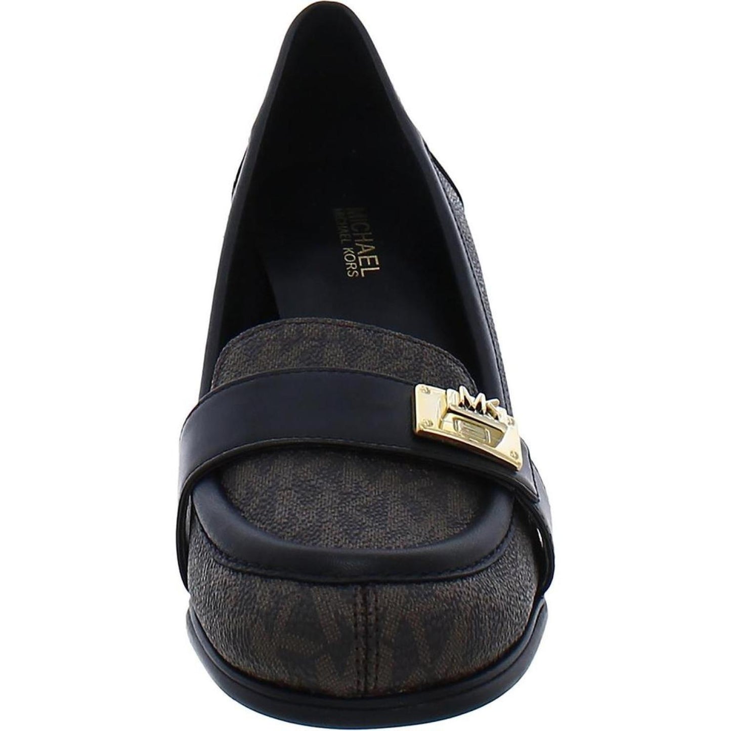 Womens Leather Slip-On Loafer Heels