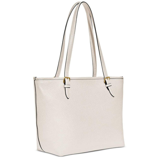 Polished Pebble Leather Taylor Tote with C Dangle Charm