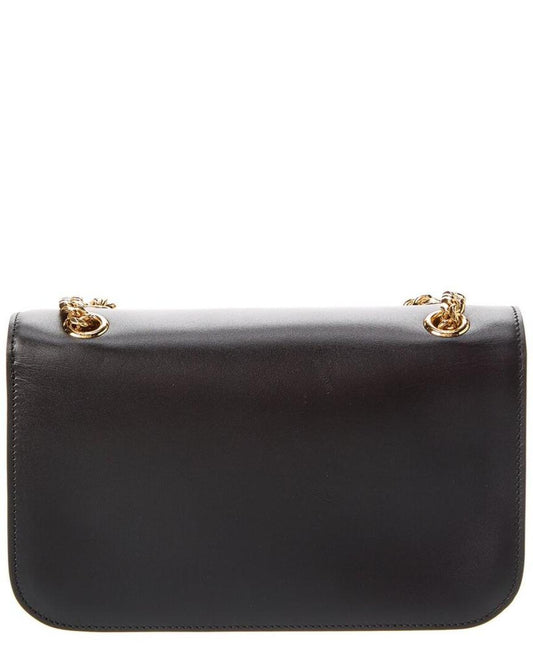 CELINE Triomphe Frame Medium Leather Shoulder Bag