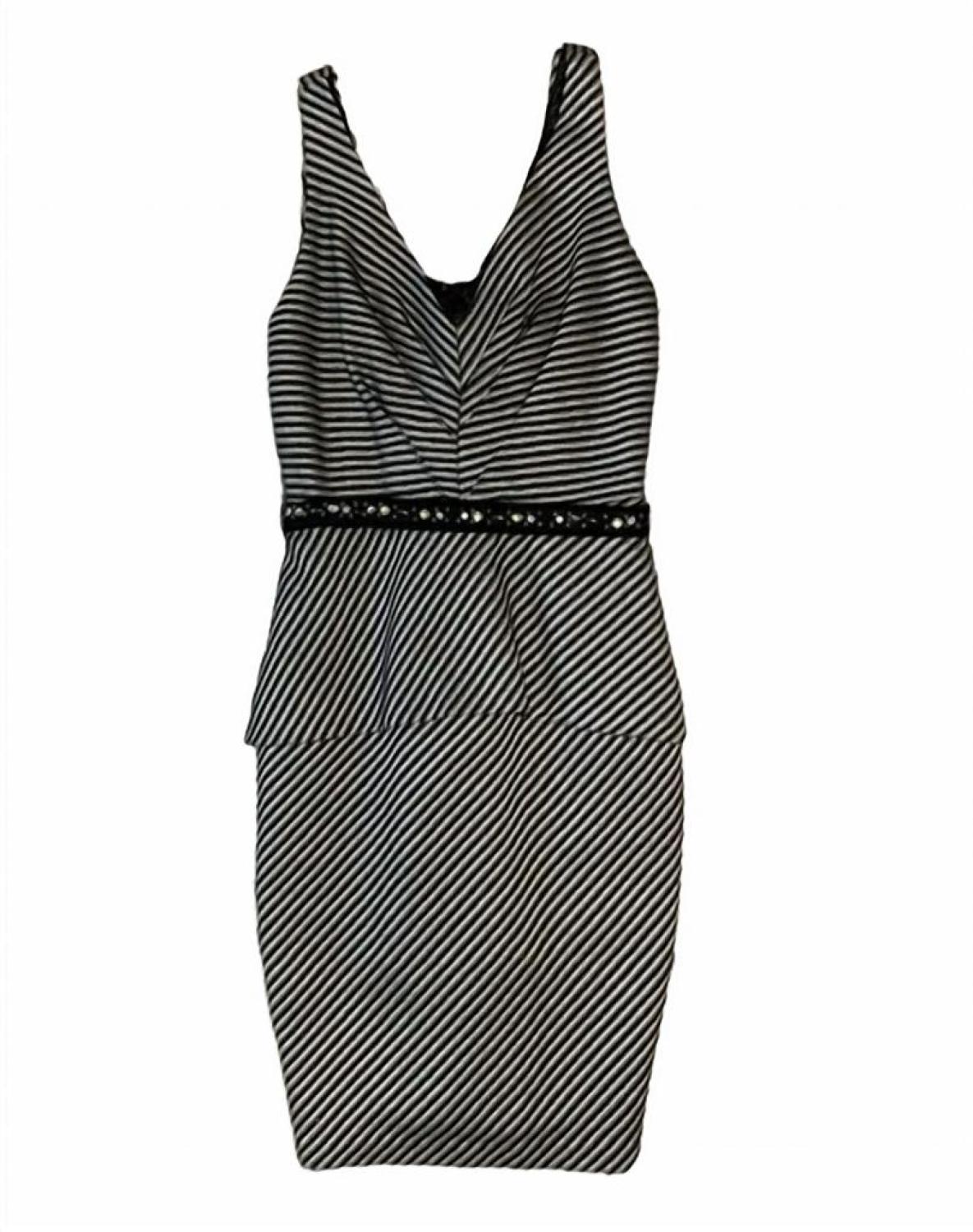 Sheena Charlest Dress In Black/silver