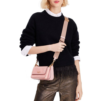 Double Up Saffiano Leather Mini Crossbody