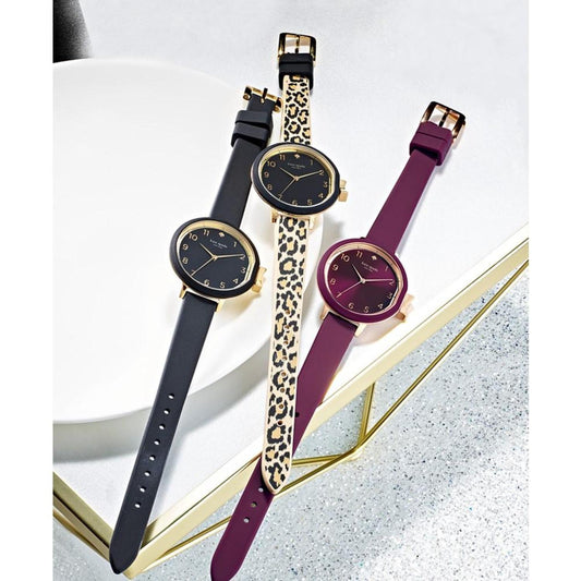 Women's Park Row Leopard Print Silicone Strap 34mm