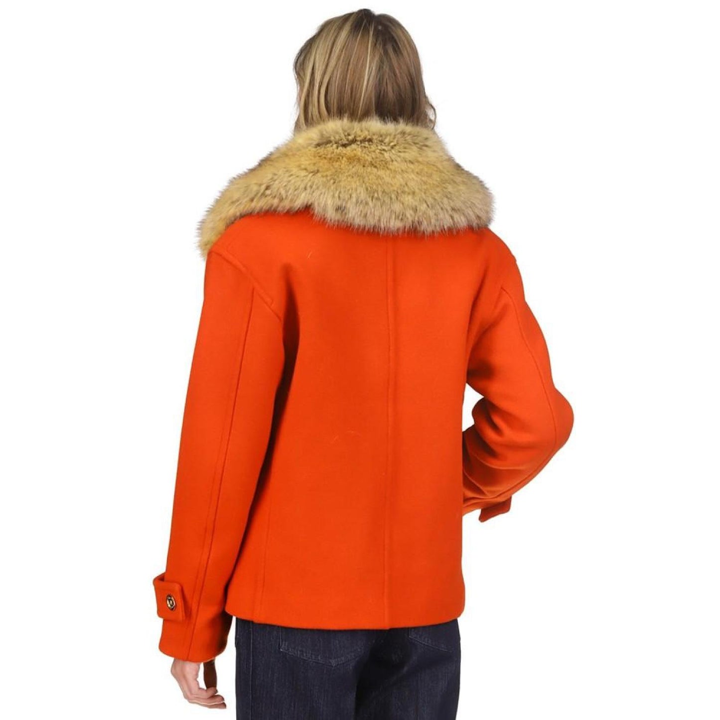 Women's Faux-Fur Collar Pea Coat