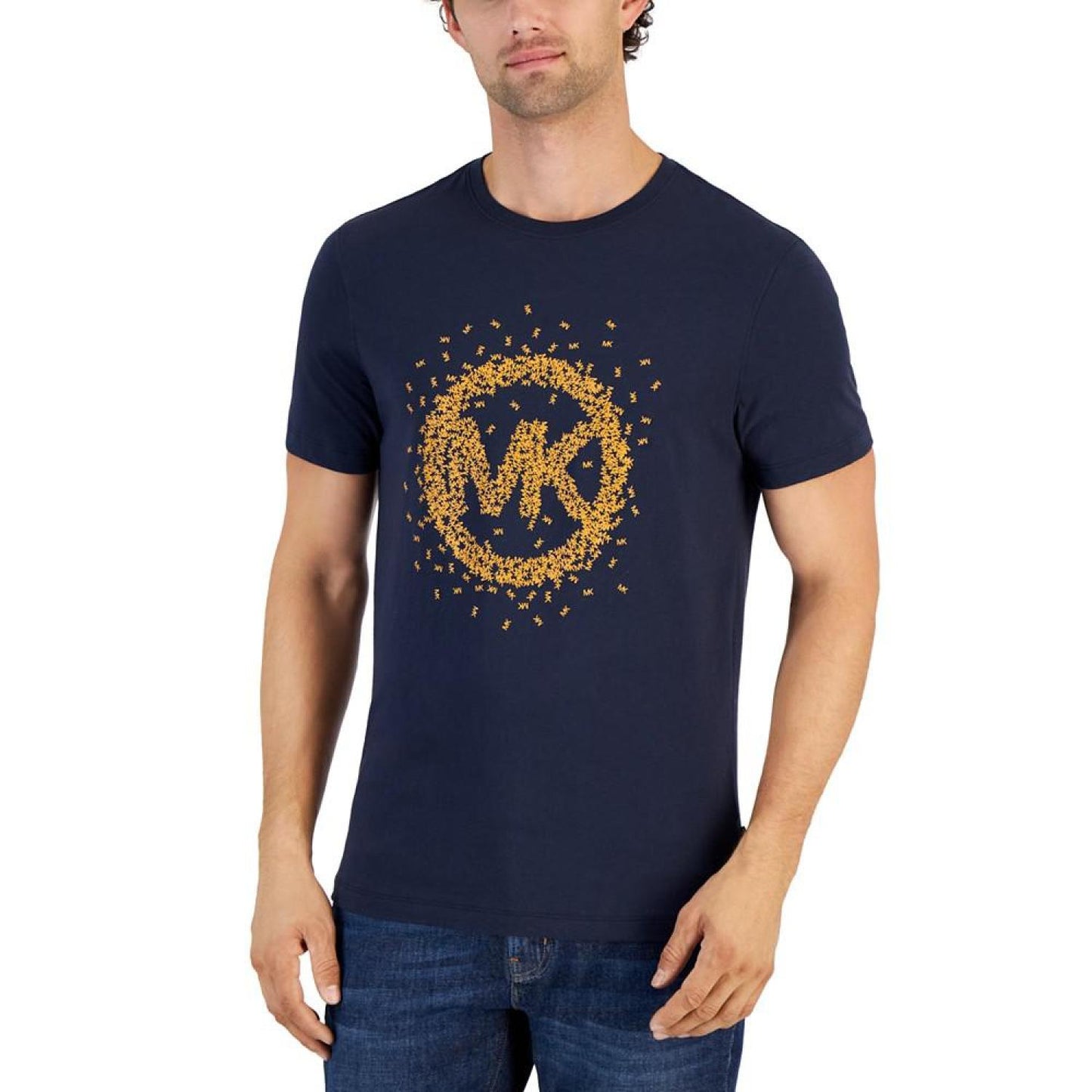 Men's Short Sleeve Scattered Logo Graphic T-Shirt