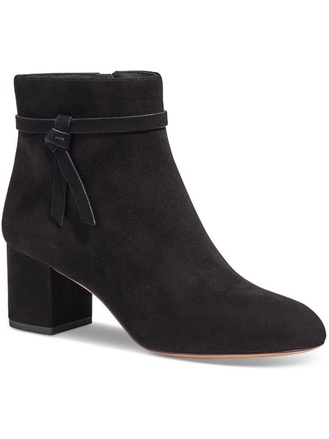 Knott Womens Suede Side Bow Booties