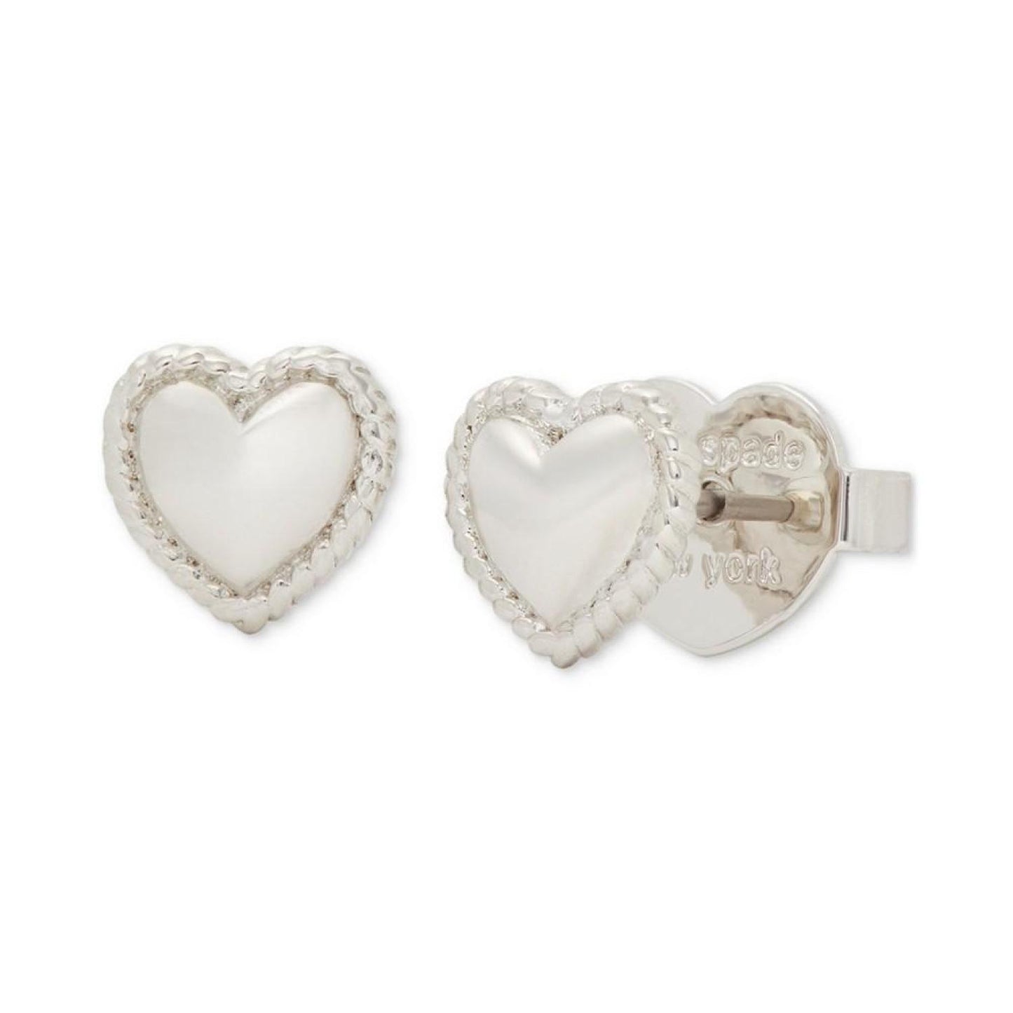 Twisted Frame Heart Stud Earrings