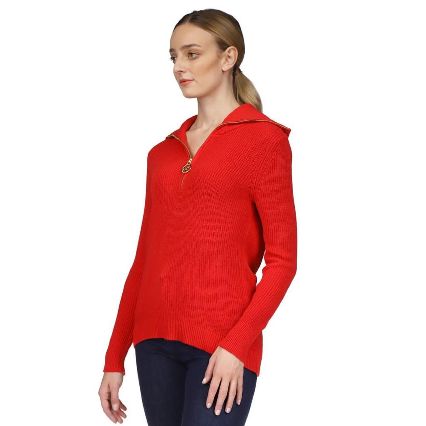 Women's Half-Zip Sweater, Regular & Petite