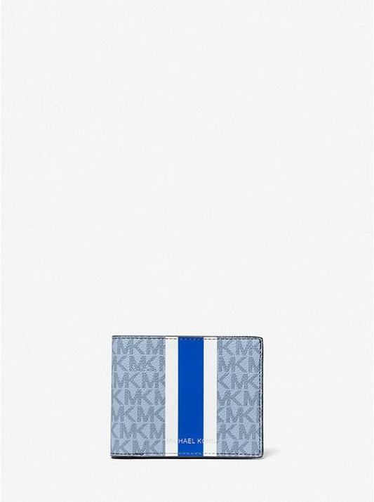 Logo Stripe Billfold Wallet With Passcase